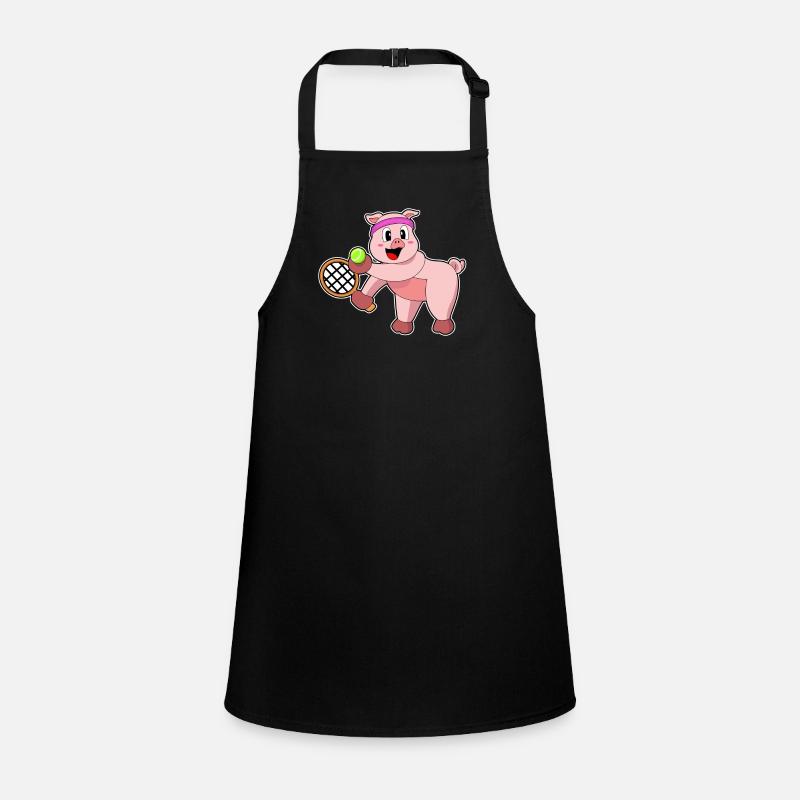 Pig Tennis Racket Children's Apron