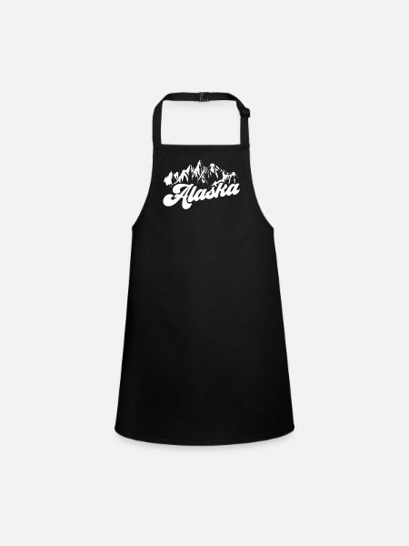 Alaska Hiking Hiking Hiker Nature - Children's Apron - black - Front