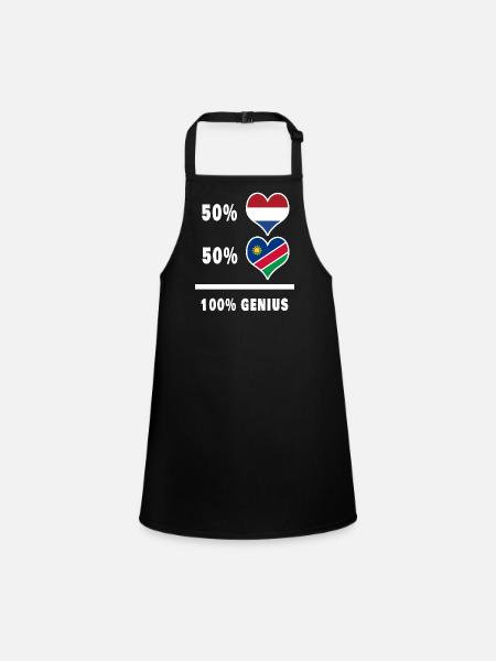 Namibia und die Niederlande Genius / Geschenk - Schürze für Kinder - Schwarz - Vorne