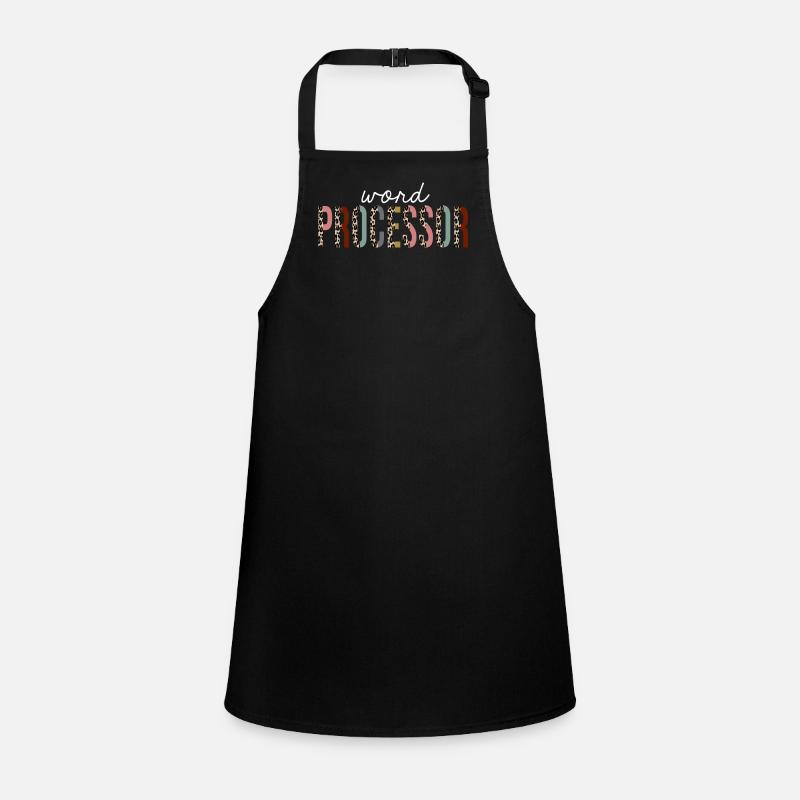 Word Processor Leopard Print Funny Gift Children's Apron