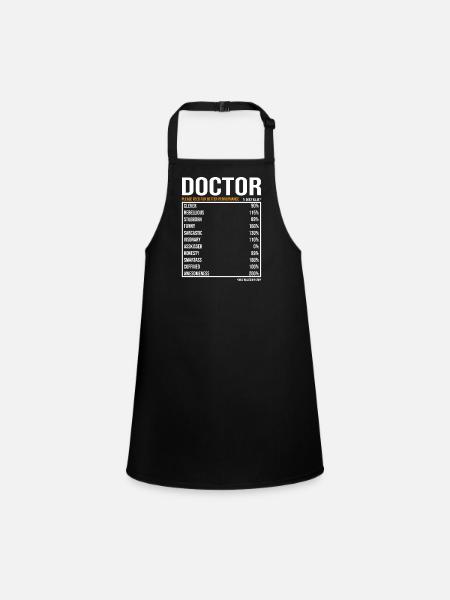 Docteur des valeurs quotidiennes Lustig Doctor - Tablier Enfant - noir - Devant