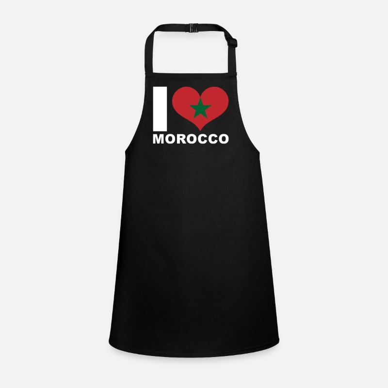 I love Morocco heart flag Morocco Children's Apron