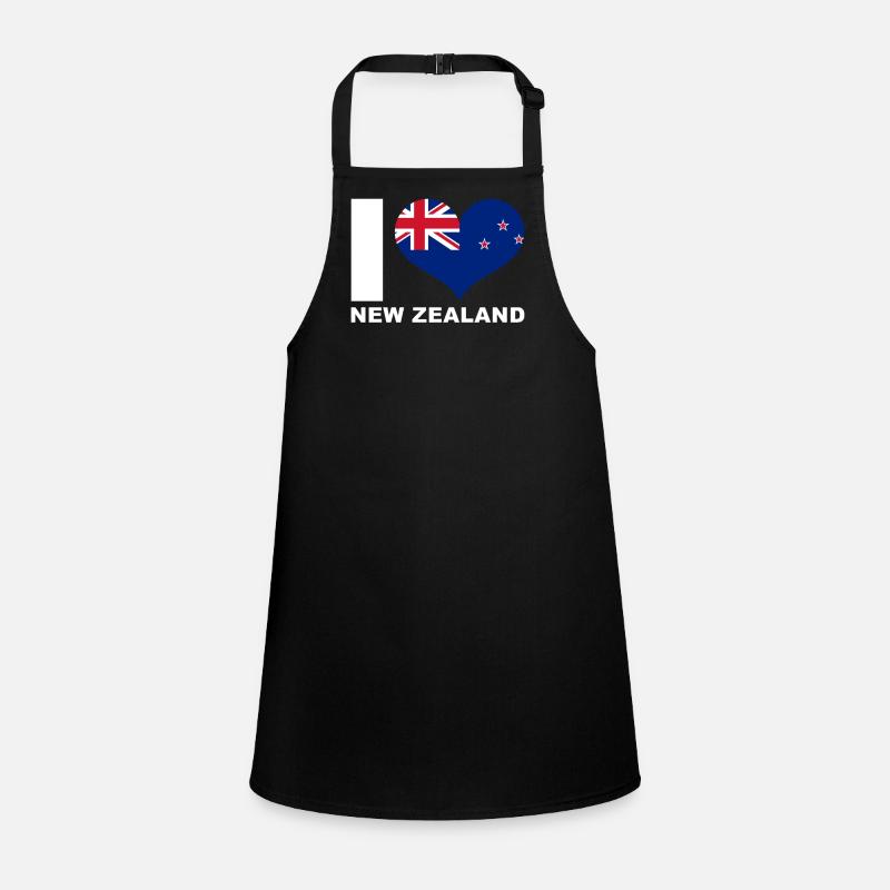 Ich liebe Neuseeland Herz Flagge Neuseeland Schürze für Kinder