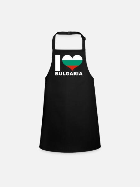 J’aime la Bulgarie drapeau du cœur Bulgarie - Tablier Enfant - noir - Devant