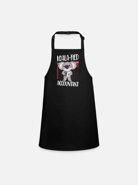 Accountant Bookkeeper Accounting - Children's Apron - black - Front
