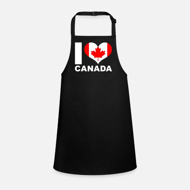 I love Canada heart flag Canada Children's Apron