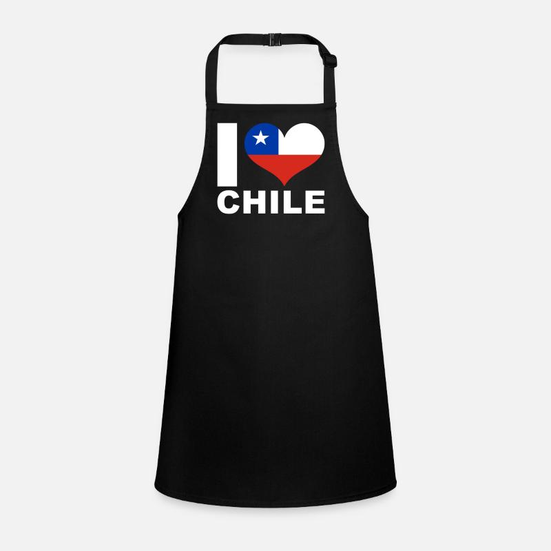 Ich liebe Chile Herz Flagge Chile Schürze für Kinder