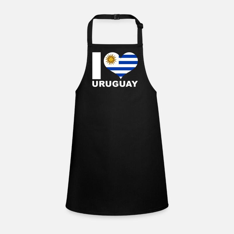 J’aime le drapeau du cœur de l’Uruguay Uruguay Tablier Enfant