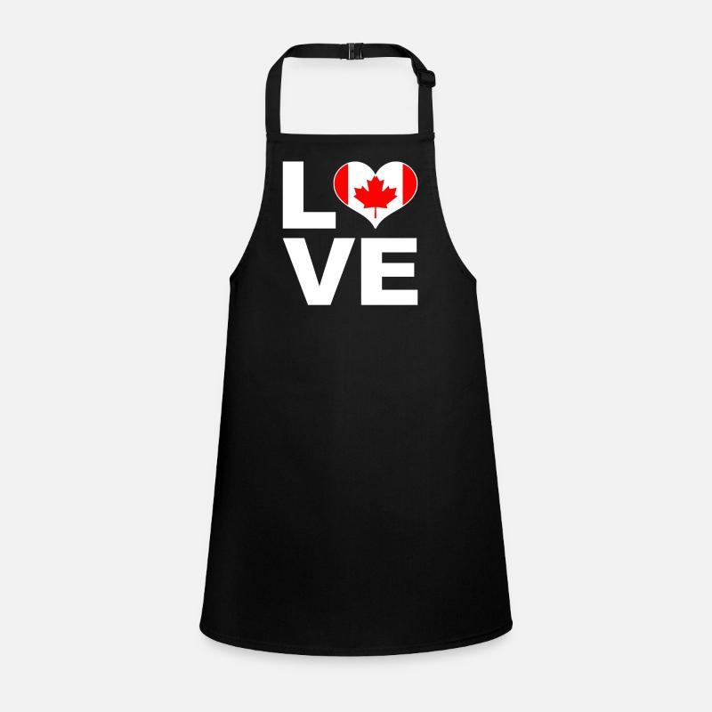 I love Canada heart flag Canada Children's Apron