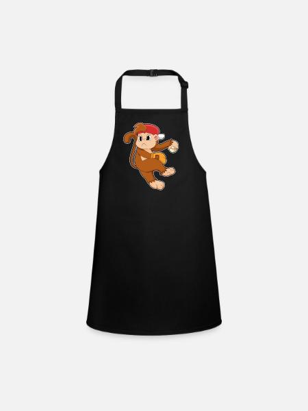 Gant de baseball Monkey - Tablier Enfant - noir - Devant