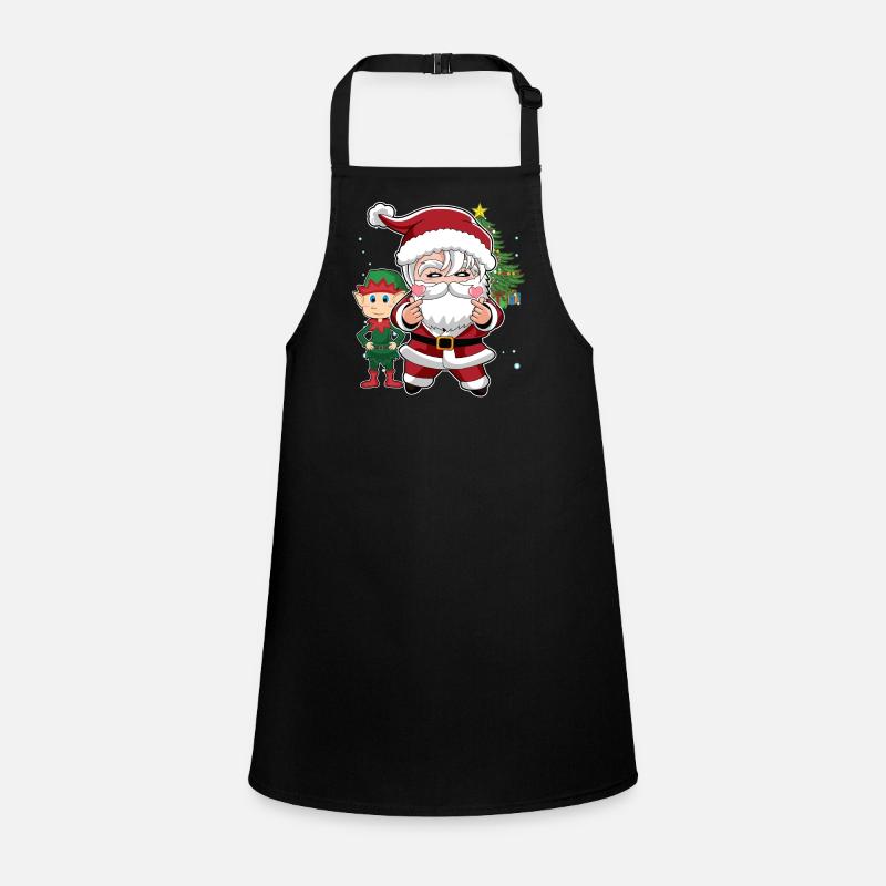 Mignon Père Noël et Elf K-Pop Design Noël Tablier Enfant