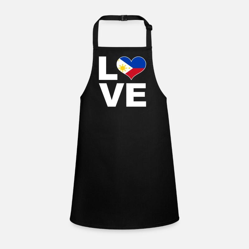 I love Philippines heart flag Philippines Children's Apron
