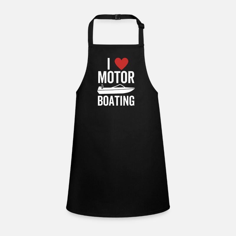 I Love Motor Boating Children's Apron