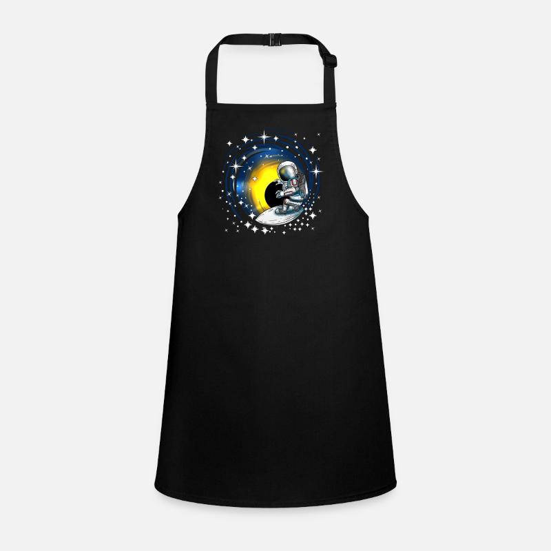 Surfer Cosmonaut Surf over Galaxies Solar System Children's Apron