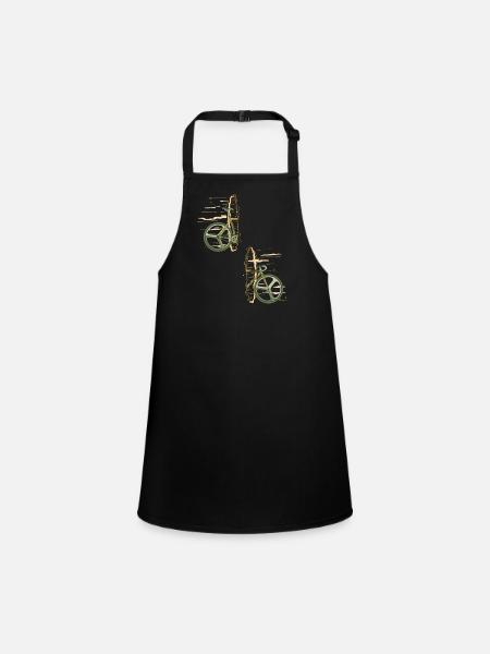 Bicycle Portal Teleporter Beamer - Children's Apron - black - Front