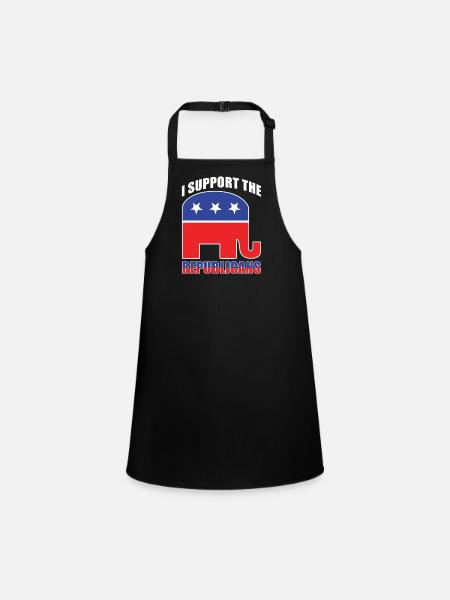 Soutien républicain des États-Unis - Tablier Enfant - noir - Devant