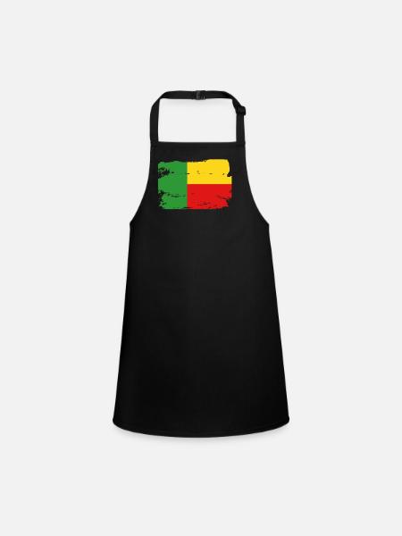 Drapeau officiel du Bénin Bénin Pays Pride Vintage - Tablier Enfant - noir - Devant
