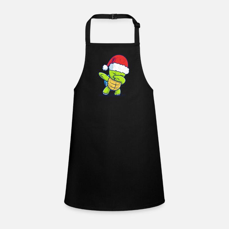 Dabbing Turtle Santa Claus Cap Children's Apron