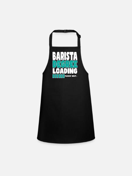 Barista invites training - Children's Apron - black - Front