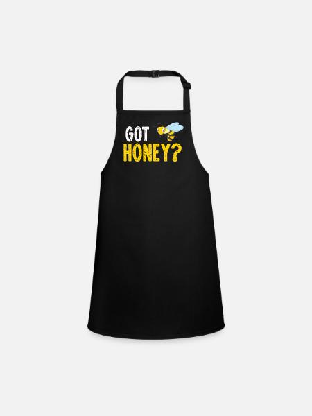 Beekeeping Beekeeper Honey Beekeeper Lustig - Children's Apron - black - Front