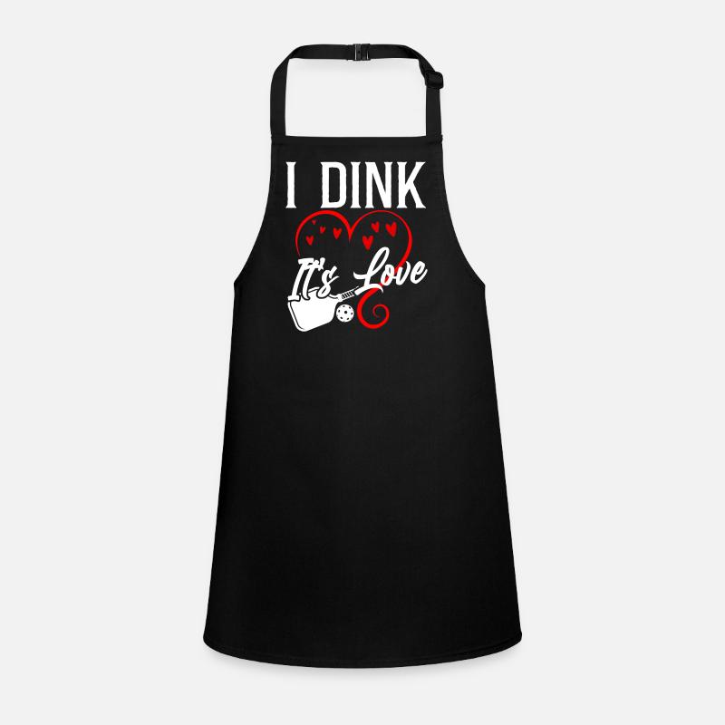 Pickleball Pun Heart Valentines Schürze für Kinder