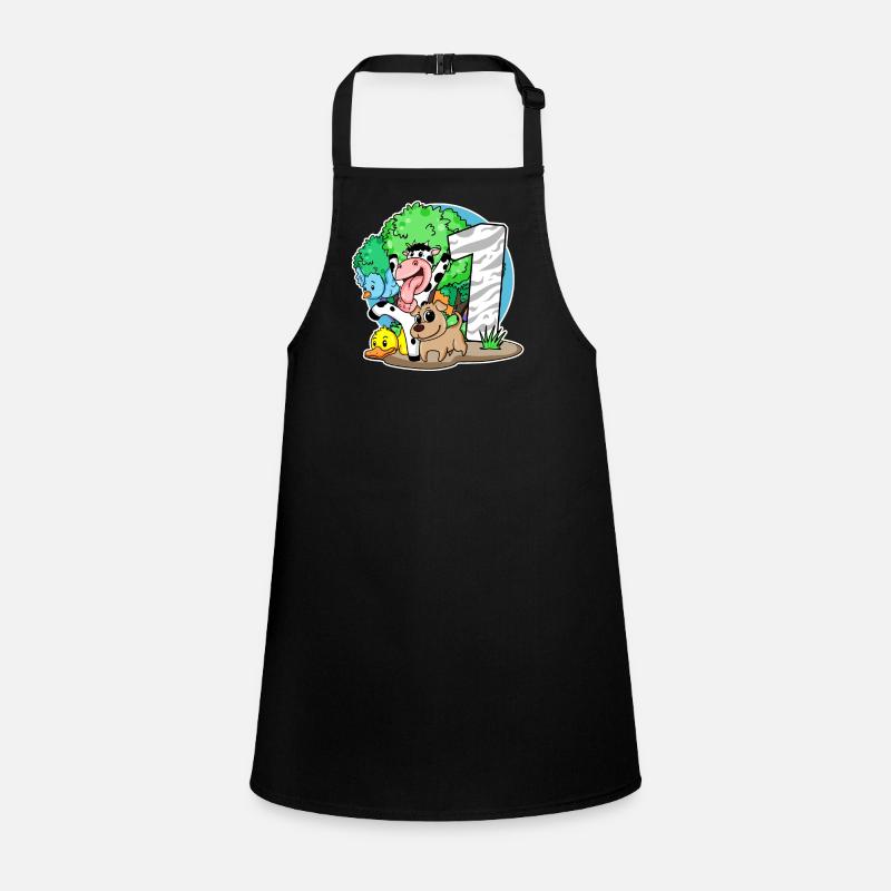 1st birthday Cute animals 1 year old Children's Apron