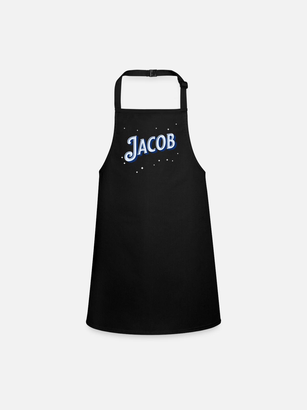 Jacob names personalized - Children's Apron - black - Front