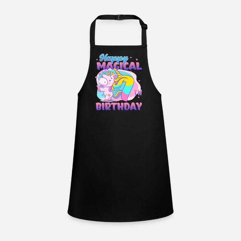Alles Gute Zum Magischen 7. Geburtstag Einhorn Schürze für Kinder