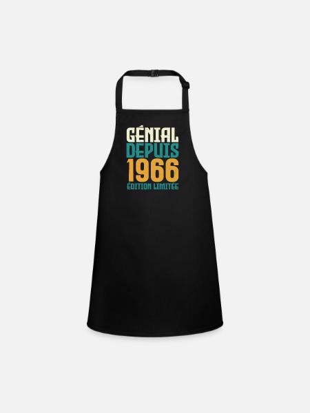 Génial depuis 1966 - Tablier Enfant - noir - Devant