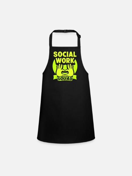 Team Social Work Social Workers Social Work - Children's Apron - black - Front