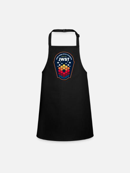 JWST Retro Design - Schürze für Kinder - Schwarz - Vorne