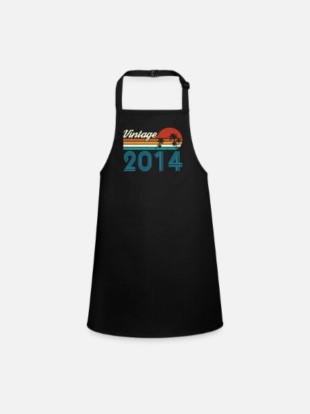 Vintage 2013 Vintage Anniversaire Rétro Vintage - Tablier Enfant - noir - Devant