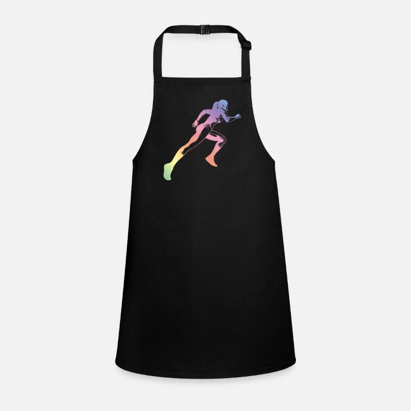 Silhouette de femme de course Tablier Enfant