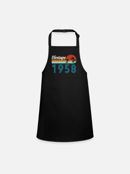 Vintage 1958 Vintage Geburtstag Retro Vintage - Schürze für Kinder - Schwarz - Vorne