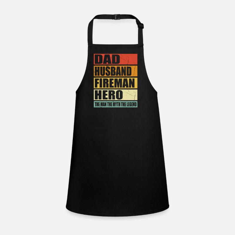 Father Husband Firefighter Hero Children's Apron