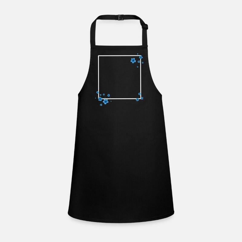Square Flowers Blue Children's Apron