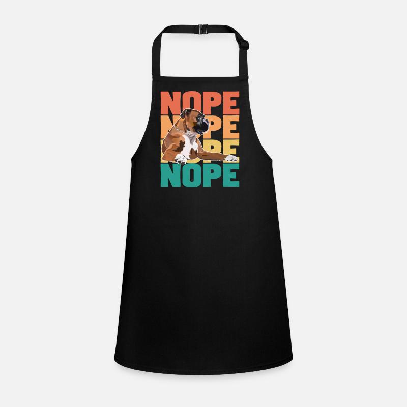 Boxer Dog Nope Tablier Enfant