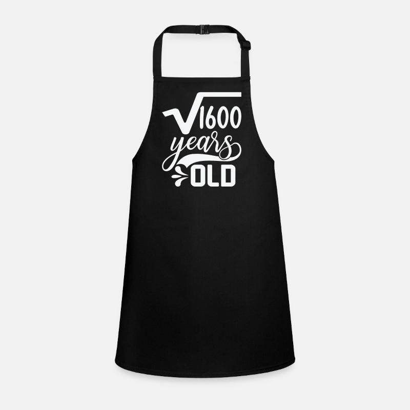 Square Root of 1600 Math Nerd 40th Birthday Children's Apron