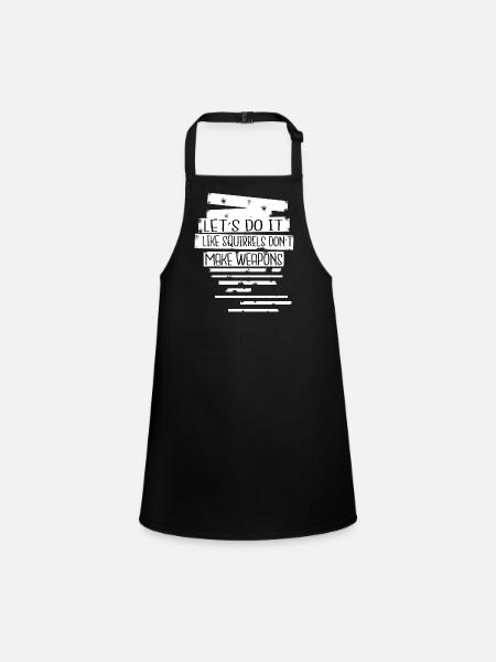 60s Peace Movement Peace Symbol Present Funky Geek - Children's Apron - black - Front