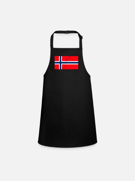 Norway - Children's Apron - black - Front