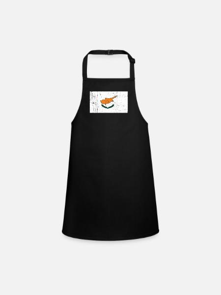 Drapeau de Chypre - Tablier Enfant - noir - Devant