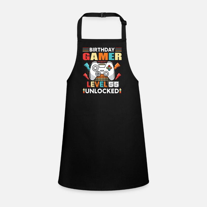 Anniversaire Gamer Niveau 55 Débloqué 55 Anniversaire Tablier Enfant