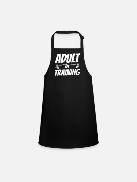 Adulte en éducation Anniversaire d’adulte - Tablier Enfant - noir - Devant