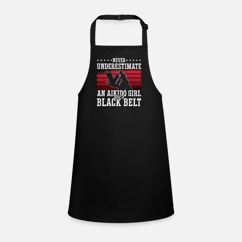 Never Understimate An Aikido Girl Fighter Samurai Children's Apron