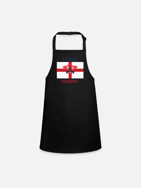 ÉQUIPE D’ANGLETERRE , football , équipe de football - Tablier Enfant - noir - Devant