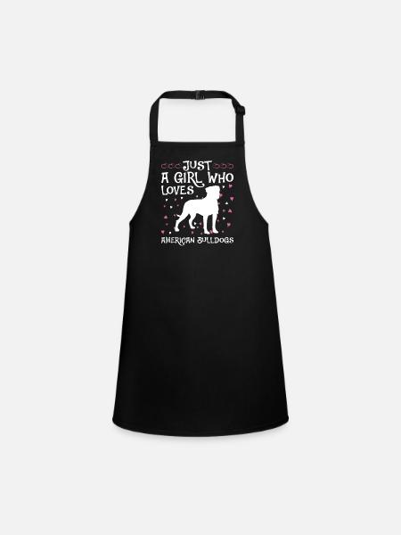 American Bulldog Chiens Cadeaux - Tablier Enfant - noir