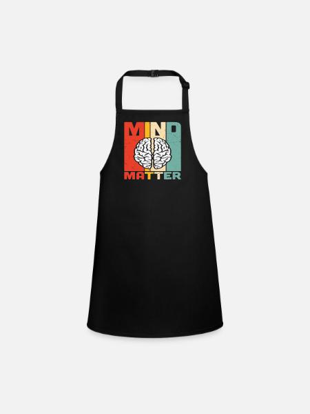 Mind Matter - Children's Apron - black - Front