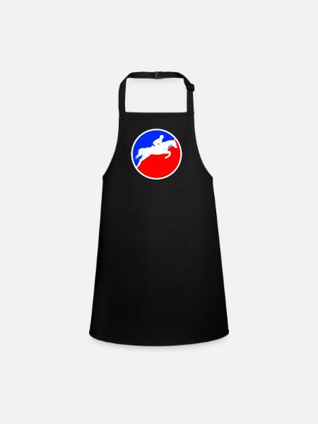 Logo de l’équitation - Tablier Enfant - noir - Devant