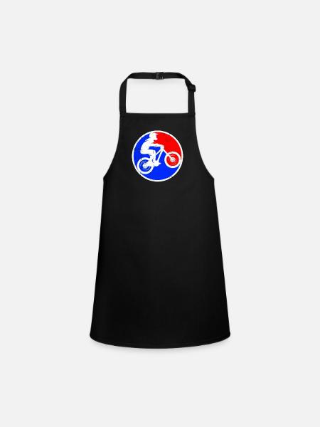 Logo du vélo de montagne - Tablier Enfant - noir - Devant