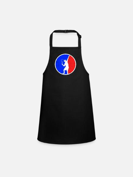 Tennis Logo - Tablier Enfant - noir - Devant